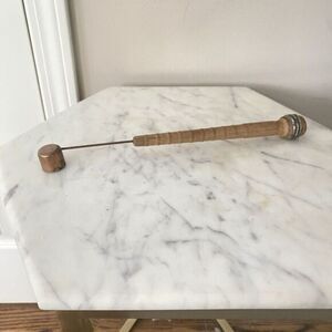 Vintage Primitive Candle Snuffer Copper Head Wood Handle Handmade